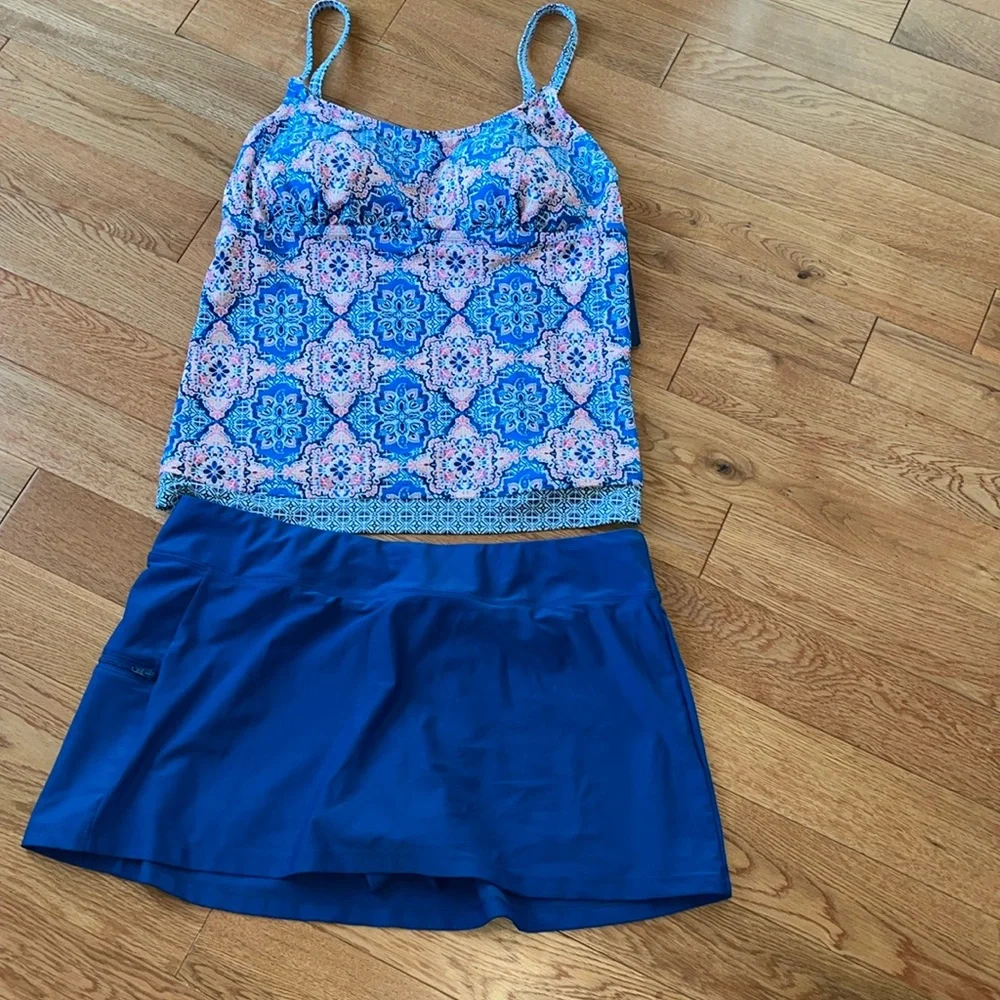 Ocean breeze two-piece bathing suit with adjustable straps size 14 - Picture 1 of 5